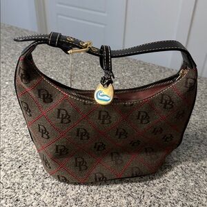 Dooney & Bourke Red and Brown Patterned Bag